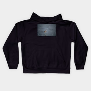 Sea bird in beach Kids Hoodie